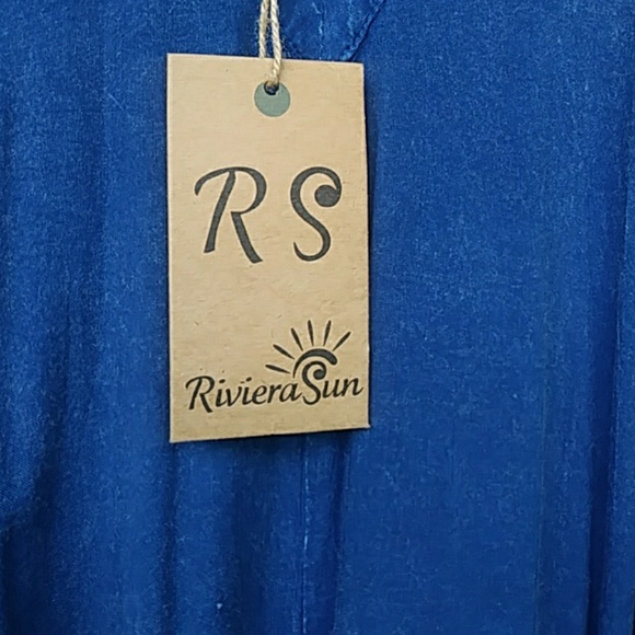 Denim color sun dress - Picture 3 of 4